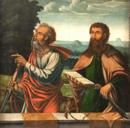 660.  ESCUELA CASTELLANA, SIGLO XVISan Pablo y San Bartolomé
