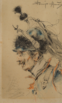 919.  DOMINGO MUÑOZ CUESTA (Madrid, 1850-1935)Cabeza de soldado