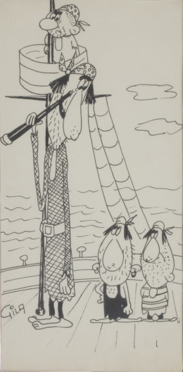 869.  MIGUEL GILA (Madrid, 1919 - Barcelona, 2001)Pues es verdad...¡Barco a estribor!.