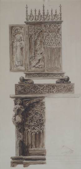 1061.  MANUEL VILLEGAS BRIEVA (Lérida, 1871-Madrid, 1923)Estudios arquitectónicos