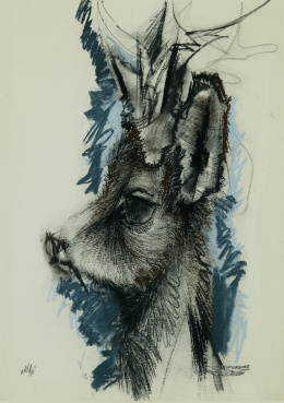 882.  ÁLVARO DELGADO (Madrid, 1922 - 2016)“Ciervo”.