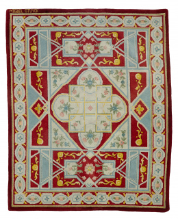 958.  Alfombra firmada Miguel Stuyck sobre cartón Neoclásico de la RFT..