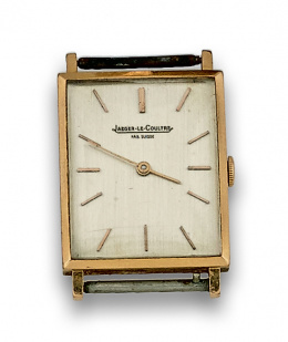 754.  Caja rectangular de reloj JAEGER LE COULTRE en oro de 18K.167644