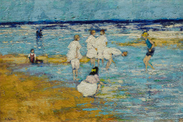 768.  ESCUELA ESPAÑOLA s.XX“Bañistas”.