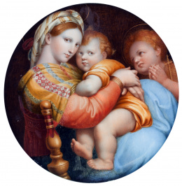 237.  COPIA DE RAFAEL (Escuela española, siglo XIX)Virgen de la silla.