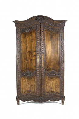 359.  Armario estilo provenzal en madera de roble tallado.Francia, S. XIX.