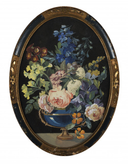 291.  ESCUELA FRANCESA SIGLO XIXPareja de pequeños floreros.