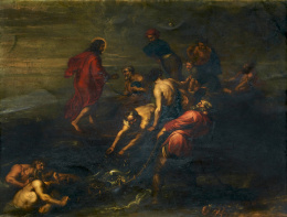 219.  ESCUELA FLAMENCA, SIGLO XVIILa pesca milagrosa..