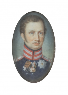 236.  ESCUELA PRUSIANA, H. 1820Retrato de Federico Guillermo III de Prusia (1770-1840) con la cruz de la Orden teutónica.
