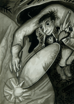 254.  EL HORTELANO (Valencia, 1954)“La estatua del Jardín Botánico”, 1983.