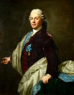 203.  ATRIBUIDO A ANTON GRAFF (1736- 1813)Retrato de José de Onis López González con Cruz y hábito de la Orden de Carlos III..