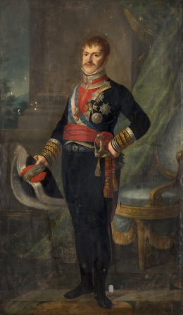 294.  ESCUELA ESPAÑOLA, SIGLO XIXRetrato de Carlos María Isidro de Borbón (1788-1855) como Coronel de Guardia de Corps, h. 1823.