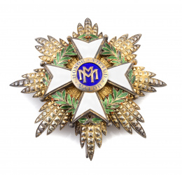 404.  Condecoración en plata y esmaltes. Orden Honor. Virtud. Valor