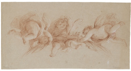 335.  MARIANO SALVADOR MAELLA (1739- 1819)Estudio de ángeles o genios portando unas palmas.