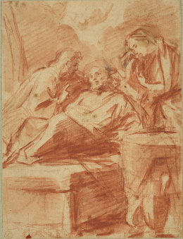 800.  ESCUELA ITALIANA, SIGLO XVIIILlanto sobre Cristo muerto.