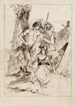 304.  ESCUELA ITALIANA SIGLO XIXEl descubrimiento de la tumba de Punchinella.