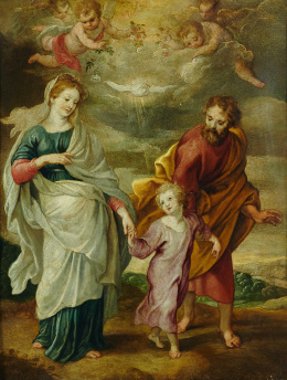 215.  ESCUELA ESPAÑOLA, FF. S. XVIISagrada Familia..