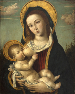 1134.  ESCUELA VENECIANA, FF. SIGLO XV- PP. SIGLO XVIVirgen con niño.