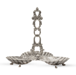 1124.  Almendrero para aperitivos de plata.S. XX.