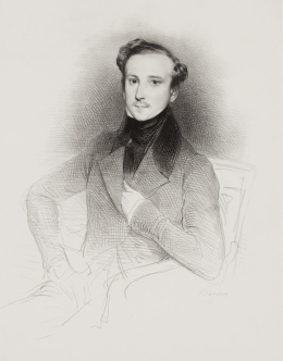 270.  ACHILLE DEVÉRIA (1800-1857)Retrato del tenor Gilbert Duprez de joven.