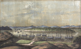 872.  ESCUELA CHINA, H. 1810La Ensenada de Whampoa