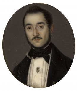 833.  ESCUELA ESPAÑOLA, H.1845Retrato de caballero.