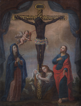 905.  ESCUELA GUATEMALTECA, SIGLO XVIII“El Santo Cristo de Esquipulas”.