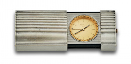 665.  Reloj despertador vintage DUPONT chapado en plata .