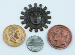 1207.  Medalla de la exposición universal de la industria, (Palacio de cristal en Paxton) y aplique en bronce.Londres 1851 edición en Francés..