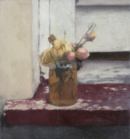 867.  DANIEL QUINTERO (Málaga, 1949)Jarrón de flores, c.1980.