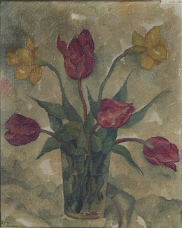 909.  S.XXJarrón de flores, 1936.