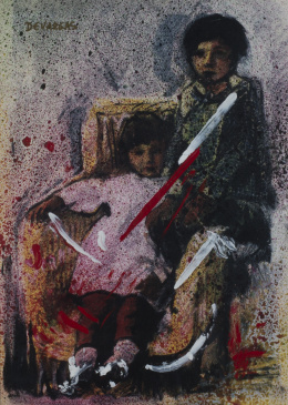 1180.  RAMÓN DE VARGAS (Guecho, Vizcaya, 1934)Dos niños.
