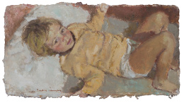 214.  ÁNGEL BADIA (Cal Pons, 1929 - Barcelona, 2019).Niño tumbado.