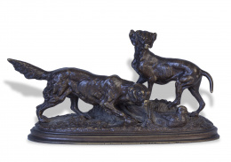 1179.  Paul Édouard de la Brierre, 1829 -1912*El agarreBronce patinado..