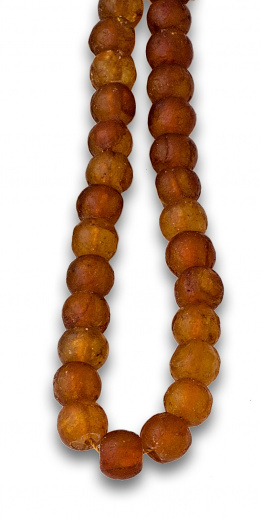 584.  Hilo de cuentas de ámbar antiguo de 12 mm de diámetro aprox.