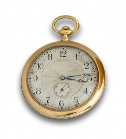 728.  Reloj lepine de bolsillo LONGINES  extraplano años 30 oro 18K .