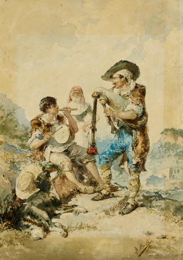 393.  FRANCESC MORELL Y CORNET (Manresa, 1846-1916)Músicos