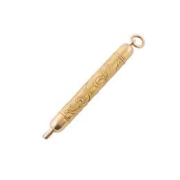 788.  Lapicero portaminas colgante Art-Nouveau con decoración de formas vegetales