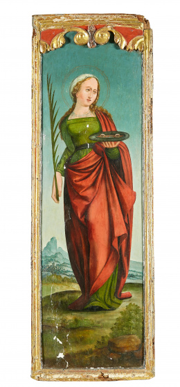 241.  ESCUELA ARAGONESA, SIGLO XVISanta Lucía y Santa Catalina..