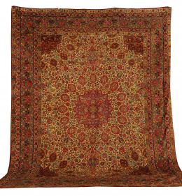 1128.  Alfombra persa Hispahan, mediados S.XX..