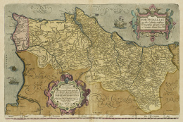 355.  ABRAHAM ORTELIUSMapa de Portugal: “Portugalliae quae olim Lusitania”..