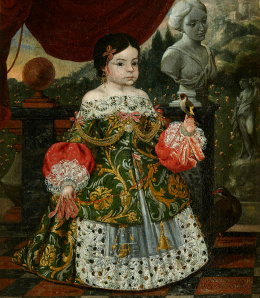 195.  JUAN CONCHILLOS Y FALCÓ 1641- 1711)Retrato de niña, Piedad..
