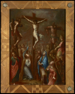 547.  JOSÉ JOAQUÍN MAGÓN (Puebla, segunda mitad del siglo XVII)La Crucifixión.