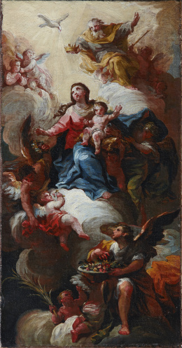 2012.  GINÉS ANDRÉS DE AGUIRRE (Yecla, Murcia, 1727- Ciudad de México, 1800)“Coronación de la Virgen”.