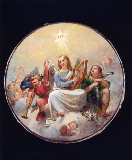 2002.  LUIS FERRANT Y LLAUSÁS (Barcelona, 1806- Madrid, 1868)“Ángeles en Gloria adorando el nombre de Dios”.