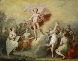 2001.  GREGORIO FERRO (Santa María de Lamas, A Coruña, 1742- Madrid, 1812)“Apolo y las Musas”.