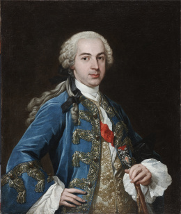 2023.  ANTONIO GONZÁLEZ RUIZ (Corella, 1711- Madrid, 1788)“Retrato de un caballero de la Orden de Santiago”Hacia 1750.