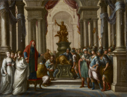 884.  DOMINGO MARTÍNEZ (Sevilla, 1688-1749)“Sacrificio a Júpiter”.