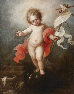 521.  JUAN DE SEVILLA ROMERO Y ESCALANTE (Granada, 1643-1695)Niño Jesús triunfante sobre la Muerte.