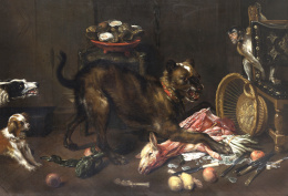 881.  FRANS SNYDERS (1579 -1657)Perro con presa.